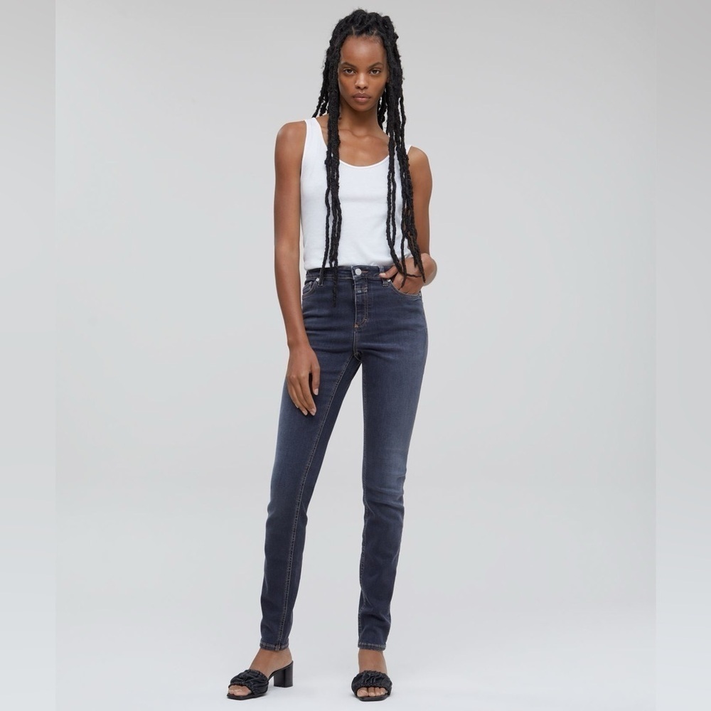 Closed Lizzy Skinny Jeans, Dark Grey/Blue, SZ 25